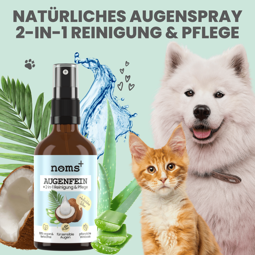 2-in-1 Augenfein Reinigung & Pflege für Hunde & Katzen mit kolloidalem Silber (50ml)
