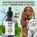 2-in-1 Ohrfein Reinigung & Pflege für Hunde & Katzen mit kolloidalem Silber (50ml)