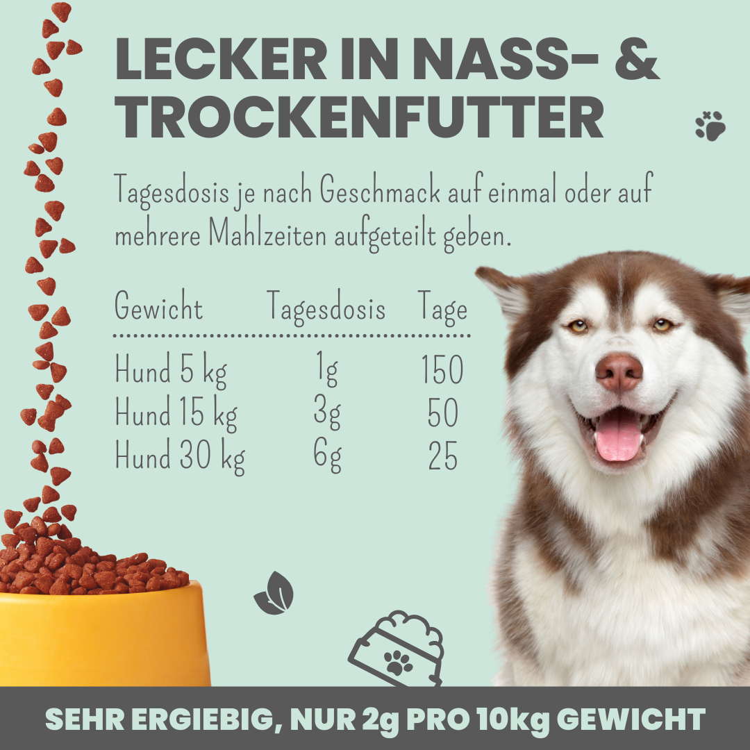Verdauungsmix für Hunde als Probiotikum für Magen- & Darmflora (150g)